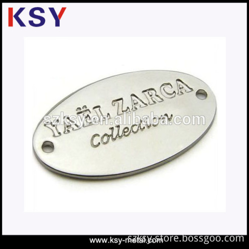 Custom nickle metal labels for wholesale